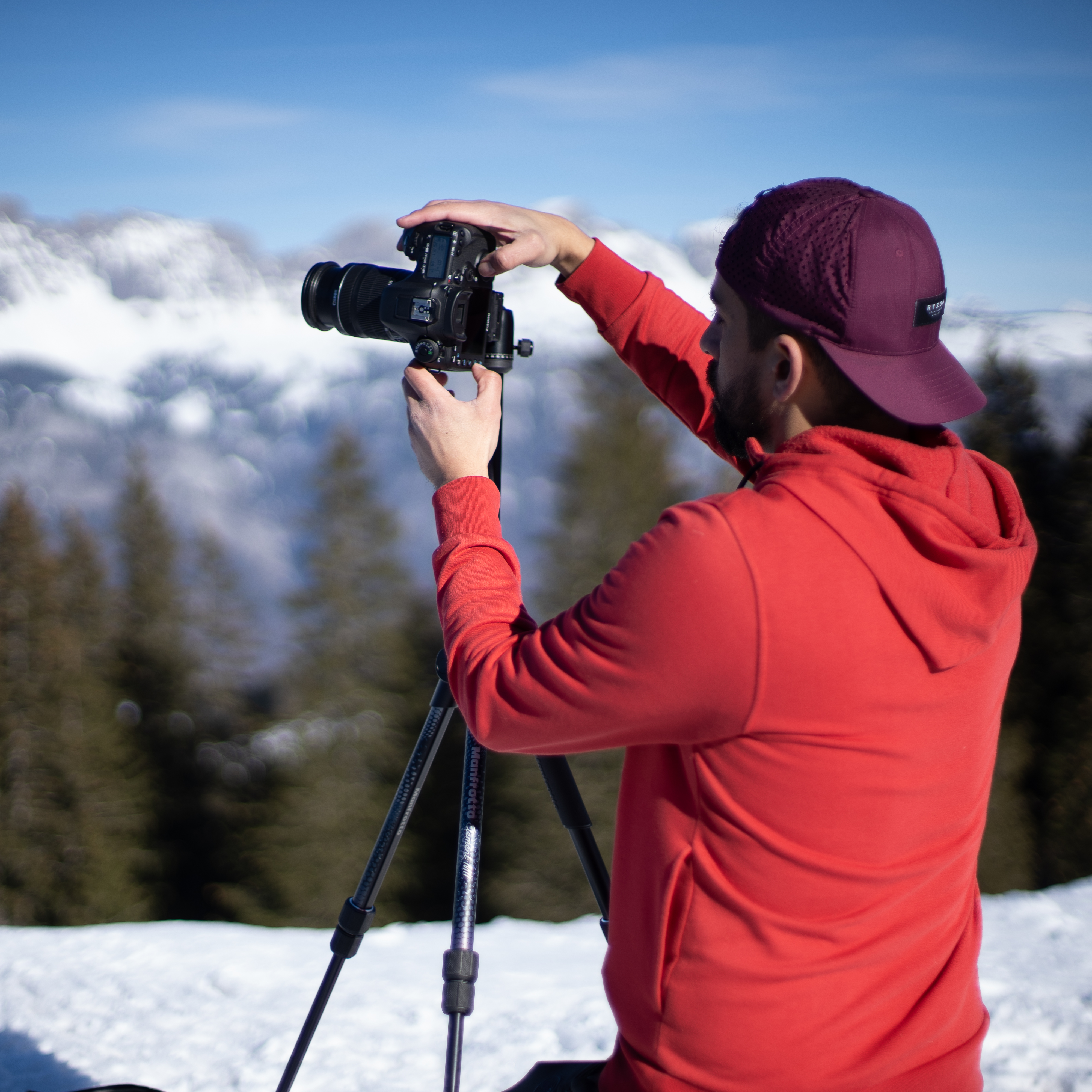 Photographer in the Alps
